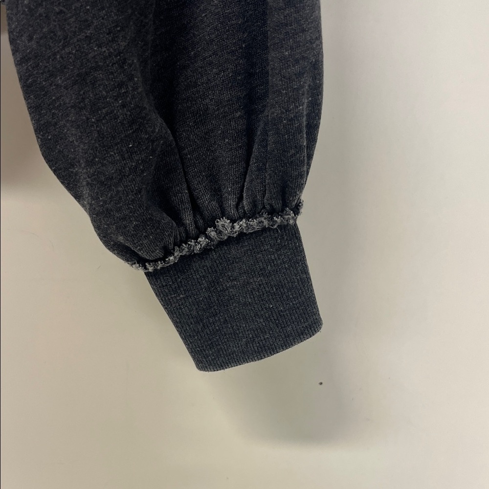 Z Supply Women's Cropped Lightweight Sweatshirt, Gray, XS - Picture 4 of 9